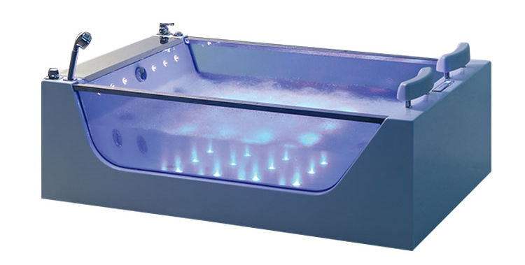 Fontana Sierra Whirlpool Massage Acrylic Glass Bathtub